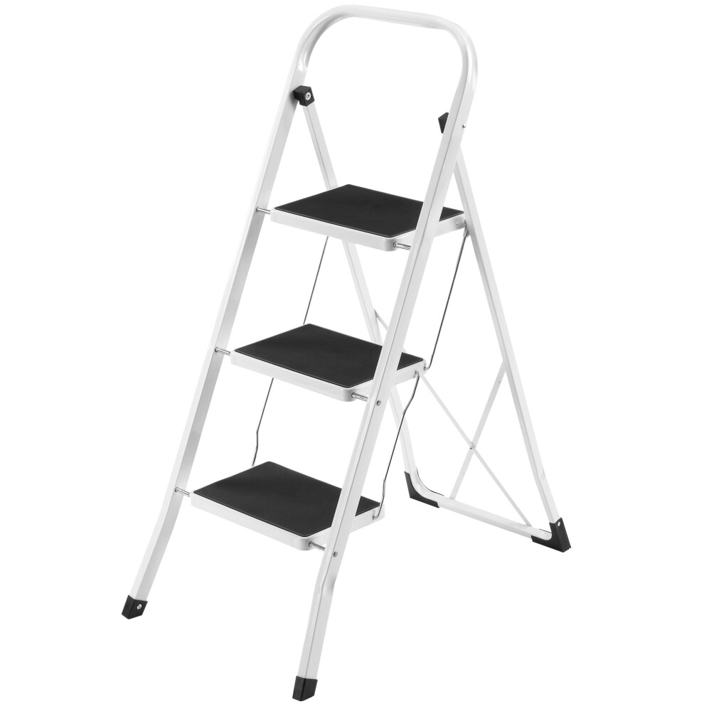 VonHaus Folding Step Ladder – Steel Frame, 150kg Max, For DIY & Garden