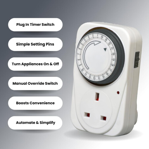 Defender 24-Hour Segment Timer Plug – Programmable Energy Saving Switch Controller 2