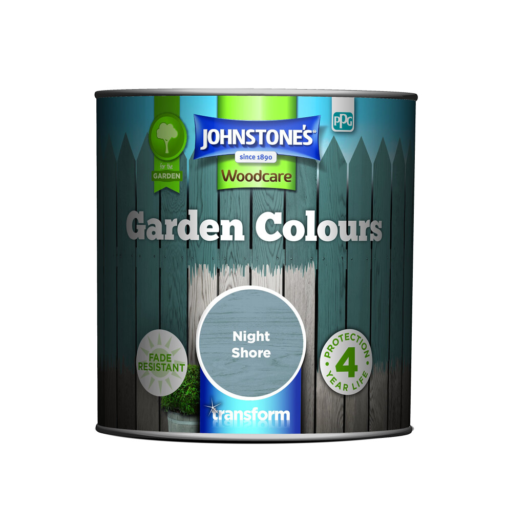 Johnstone's Garden Colours 1L Night Shore – Fade Resistant Paint for Garden Furniture, Fence – Quick Dry