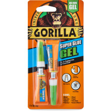 Gorilla Super Glue Gel – 2x3g, Anti-Clog, Fast Set, Metal, Leather, Ceramic