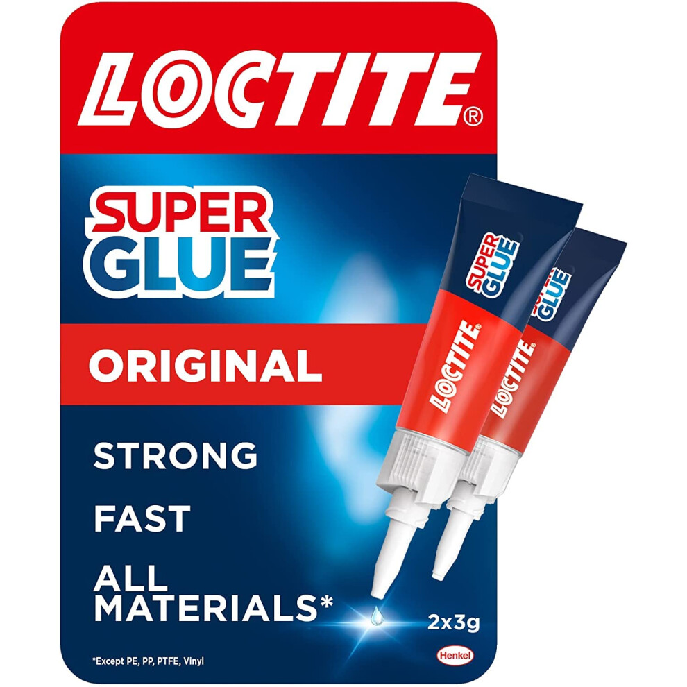 Loctite All-Purpose Super Glue – 2x3g, Clear Fast Setting Liquid