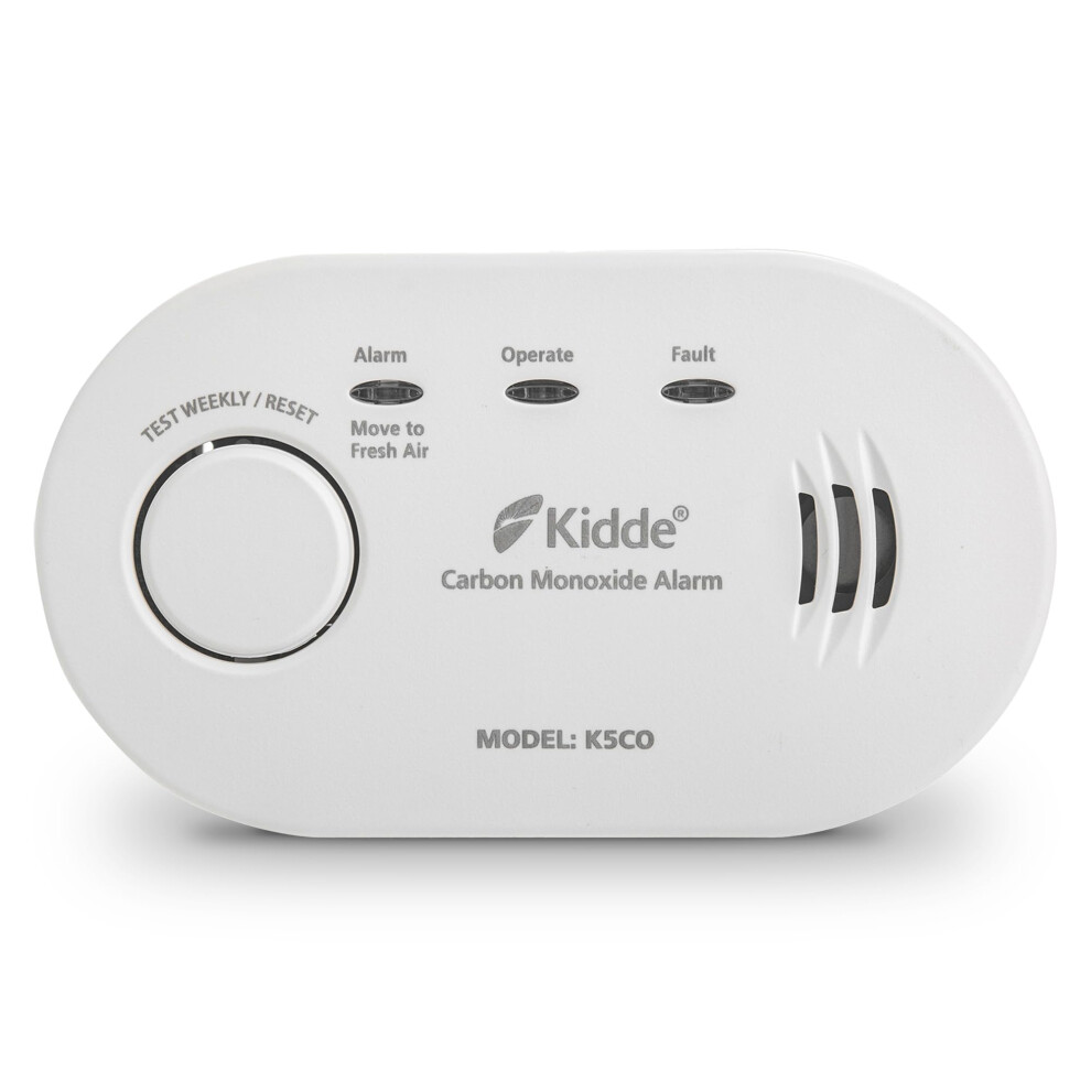 Kidde 5CO Carbon Monoxide Detector – Battery Operated Alarm with 10-Year Sensor Life for Home Safety