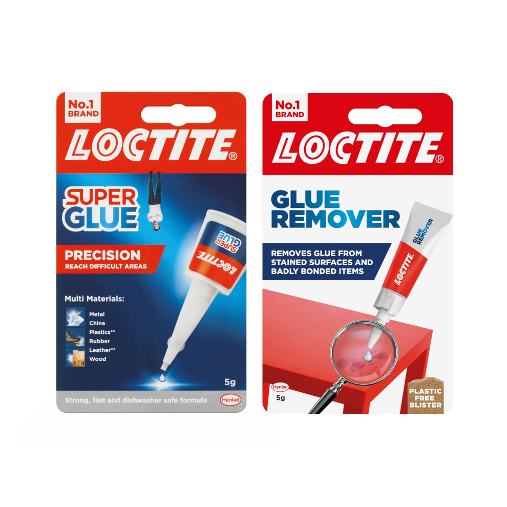 Loctite Precision Super Glue & Glue Remover Bundle – 5g Adhesive + Easy Clean Remover