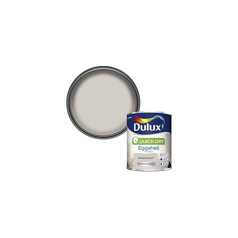 Dulux Quick Dry Eggshell Paint – Pebble Shore, 750ml, Low Odour, Durable Interior Finish