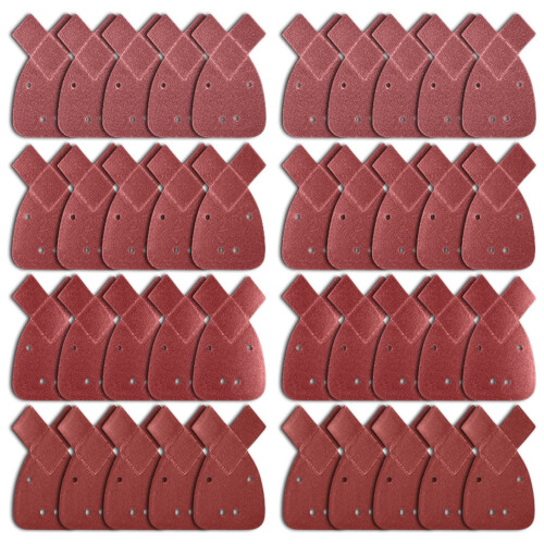 40pcs Black and Decker Mouse Sander Pads,Sanding Pads for Mouse Sander,Mouse Sanding Sheets with Extra 2 Tips for Replacement Assorted 40/60/ 80/120