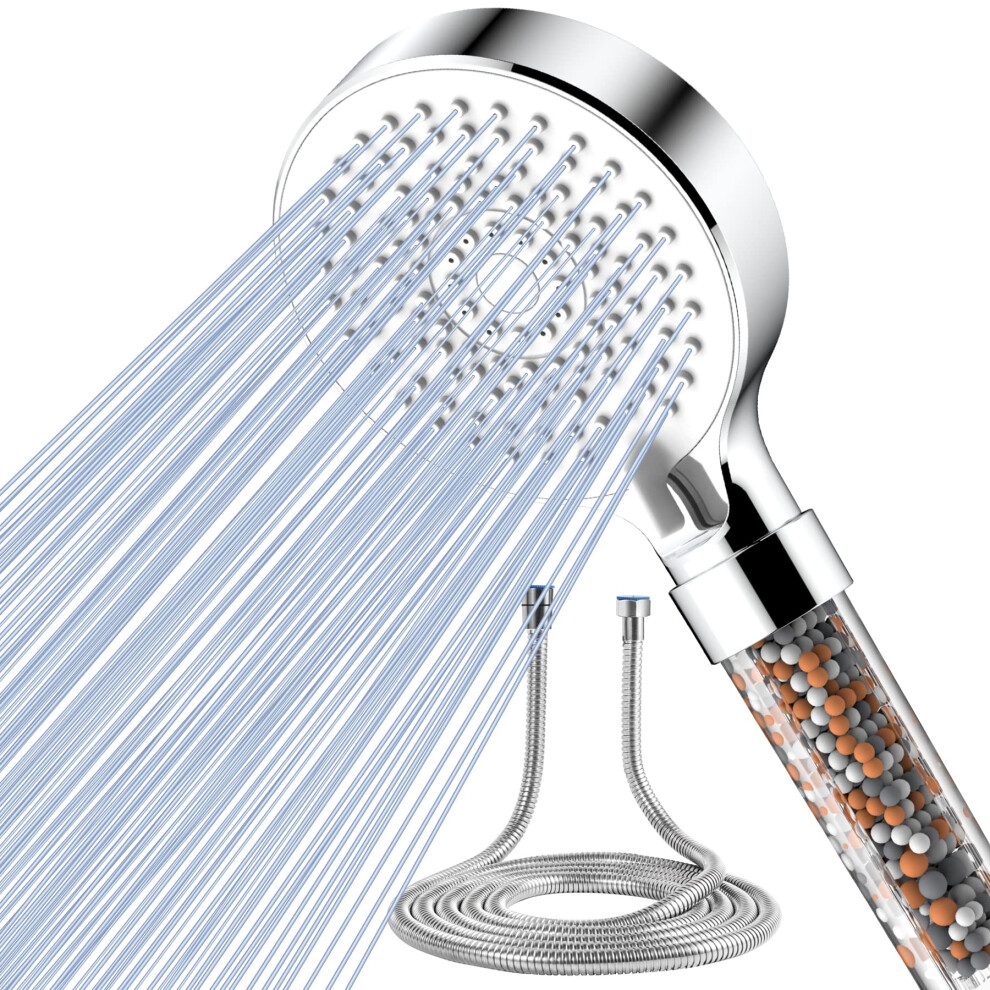 Magichome Shower Head & Hose 2M Â High Pressure 5-Mode Filtered Showerhead Â Hard Water Softener + Accessories 69727276