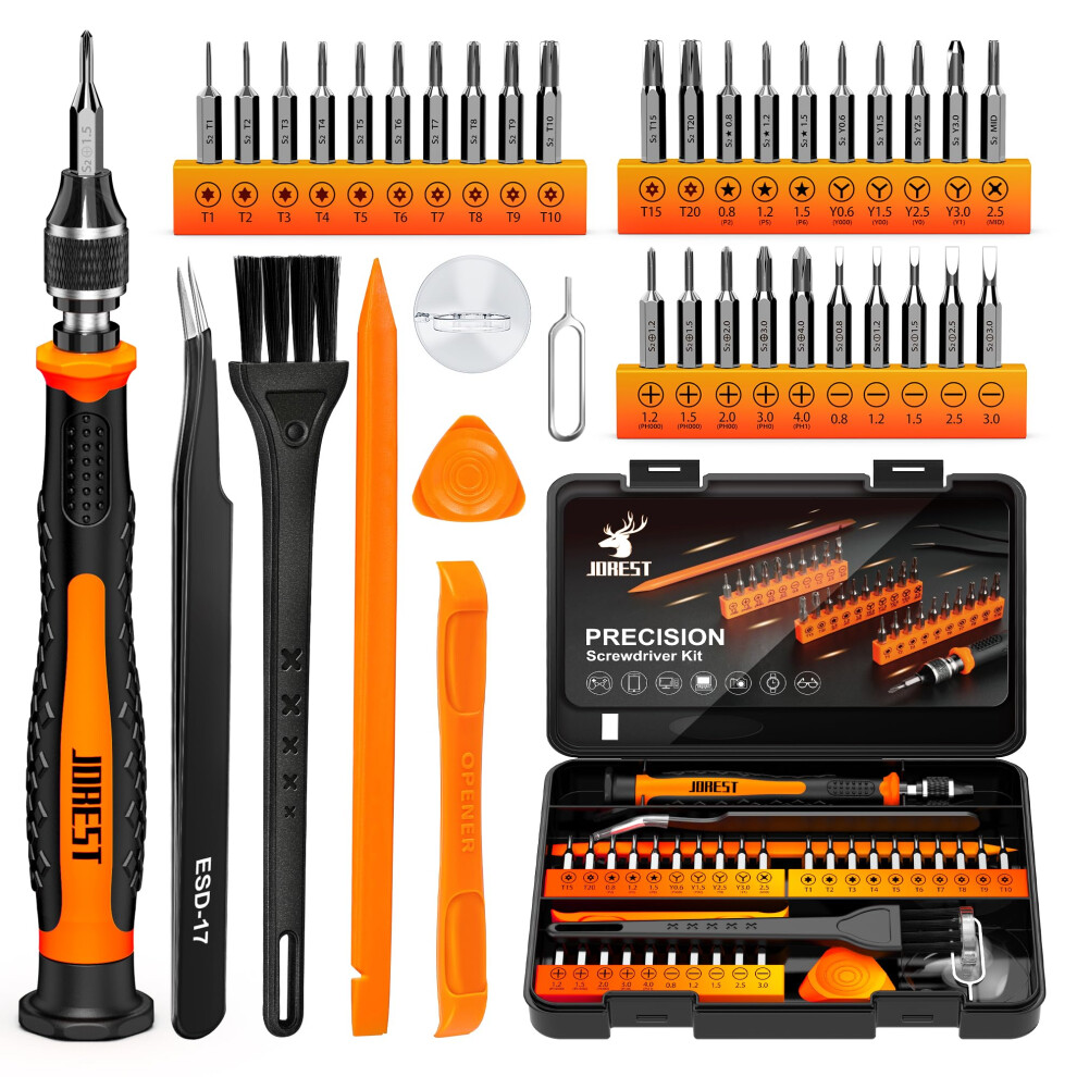 JOREST 38pcs Precision Screwdriver Set – Repair Tool Kit for Laptop, Phone, PS4, Xbox, MacBook, Glasses, Ring