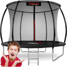 Trampoline de jardin profilé de 252 cm avec filet intérieur Neo-Sport