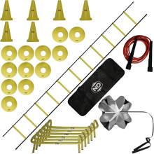 (Fluorescent Yellow) ND Sports Speed Agility Hurdles Chute Traffic Cones Ladder Football Training Kit equipment
