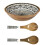 Set Saladier + Couverts en manguier Mira Noir 1