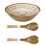 Set Saladier + Couverts en manguier Mira Orange 1