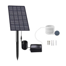 (As show, One size) Solar Pond Aerator, Aquarium Oxygen Aerator Air Pump Fishing Aerator with Pipe Air Stone