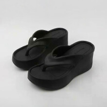 (35-36, WHITE) Unique Fashion Thick Sole Flip flops Advanced sense Thick slippers Summer New Outdoor Indoor Beach slippers