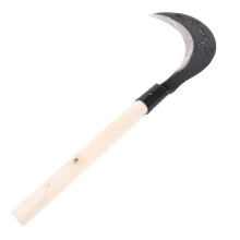 (As show, One size) Optimized Title: "long-handled Manganese Steel Grass Sickle compatible Efficient Weeding"-N