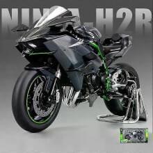 (Without retail box1, One size) 1:9 H2R Ninja V4S S1000RR Alloy Die Cast Motorcycle Model Toy Vehicle Carrying lights Off Road Autocycle Toys Car