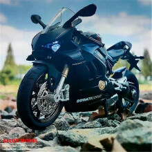(V4S red no box, One size) 1:12 Panigale V4S Alloy Racing Cross-country Motorcycle Model Simulation Toy Street Motorcycle Model Collection Kids Gift