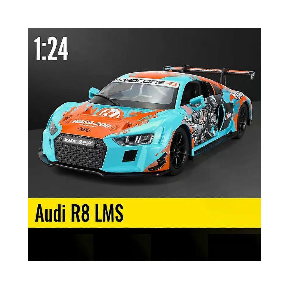 (M4 DTM White, One size) 1:24  M4 GT3 Alloy Sports Car Model Diecast Metal Toy Car Vehicles Model Simulation Sound and Light Collection Childrens Gift-image-OPC-PHJ2TDR-NEW