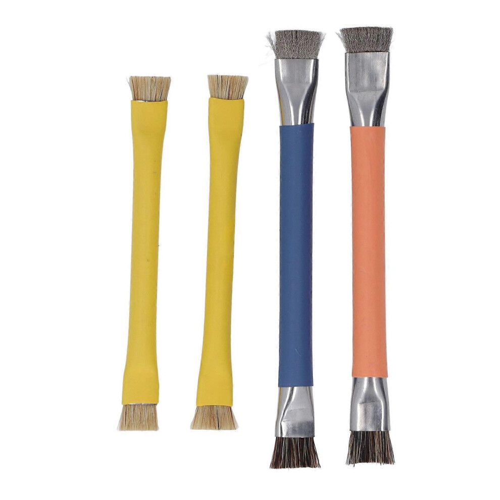 (As Show, One Size) 4Pcs Keyboard Cleaning Brush Anti Static Abs Handle Stainless Steel Electronic Maintenance Cleaning Brush Kit 4909775560459