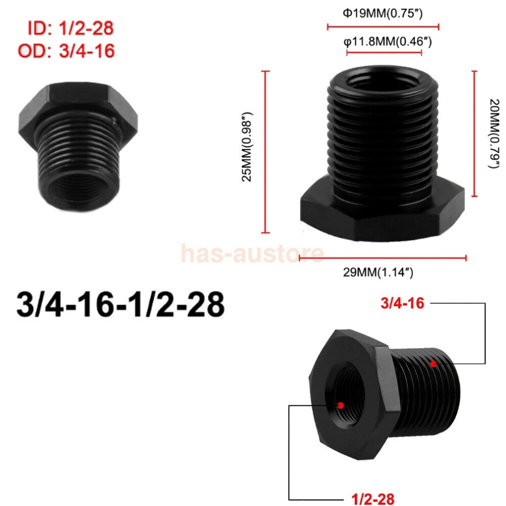 (1/2-28 To 3/4-16) 1/2-28 To 3/4-16,13/16-16, 3/4Npt Automotive Threaded Oil Filter Adapter Hot 6963793645312