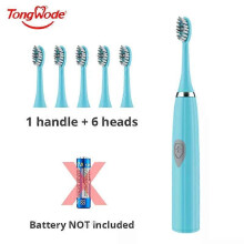 (Blue Toothbrush, One size) Electric Toothbrush for Adults Soft Bristle Portable Battery Endurance IPX6 Waterproof Intelligent Effective Oral Care