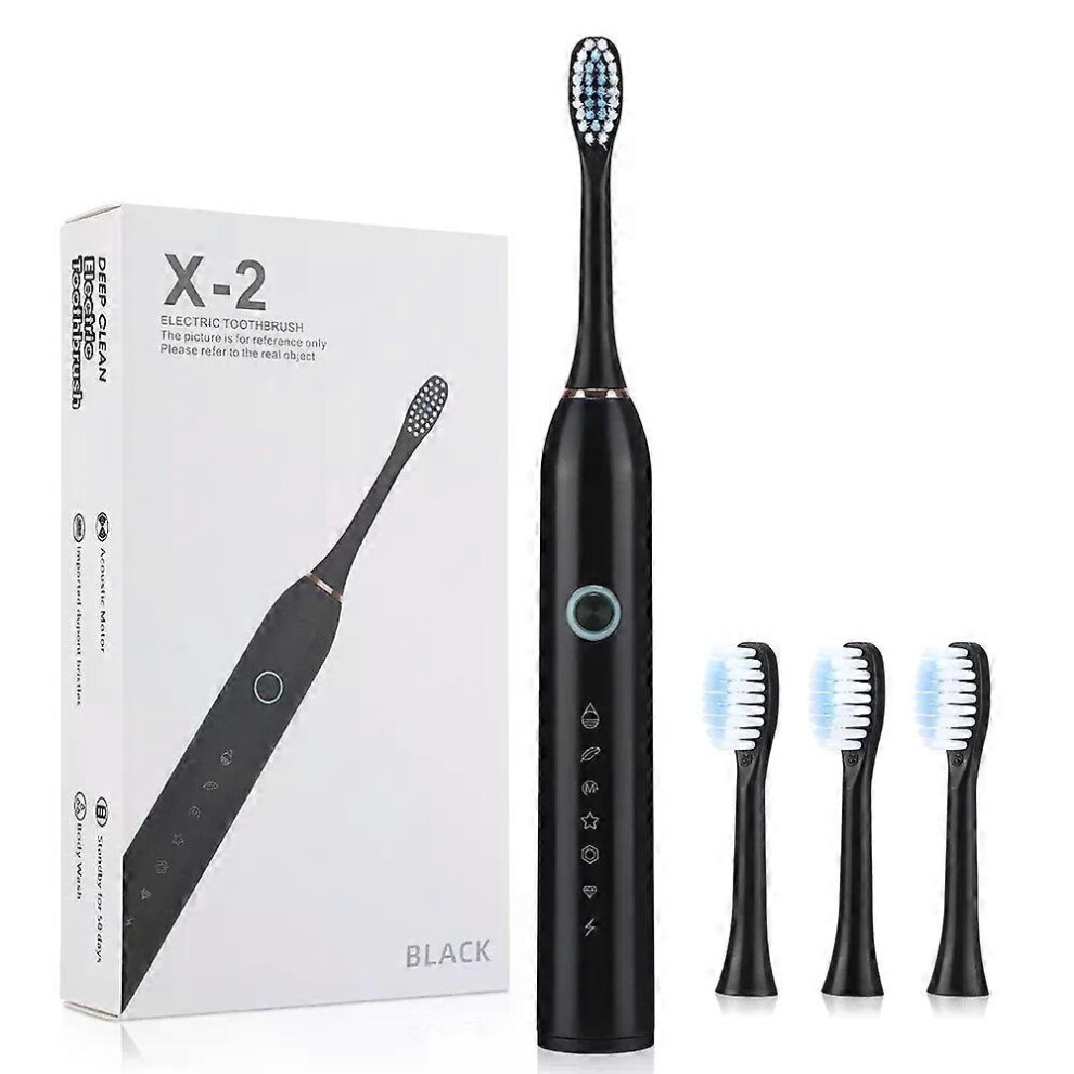 Kikidex White (, One Size) 6 Modes Electric Toothbrush Rechargeable Toothbrush High Vibration Dental Tooth Ning Cleaner Electric Brushes Oral Care