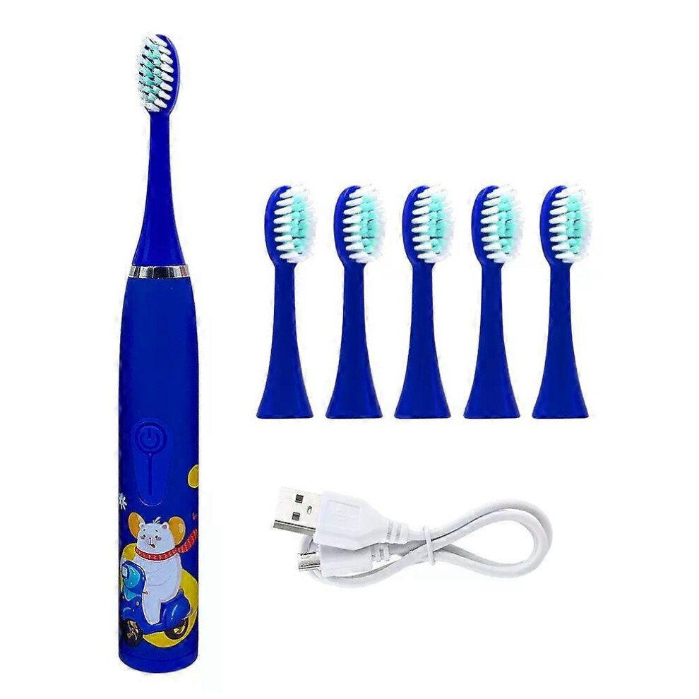 Photos - Electric Toothbrush Kikidex  Child Toothbrush Electric Tooth Brush Sonic Toothbrush for Children Teeth Cleaning Whitening Kids Toothbru (green, One size)