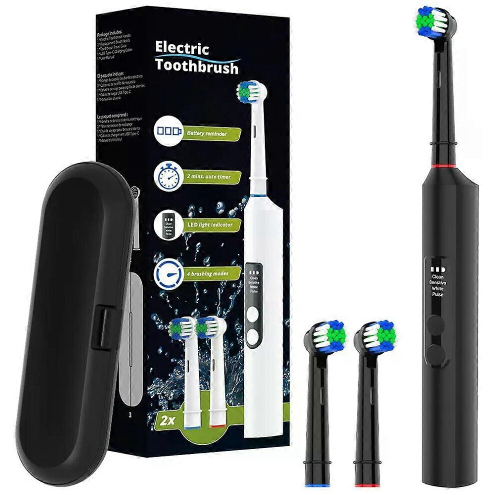 (White, One size) Smart Electric Toothbrush, 4 Modes USB Charging Rechargeable Electric Toothbrushes, Fit for Oral B Electric Toothbrush Heads-image-OPC-PHJ2VCT-NEW