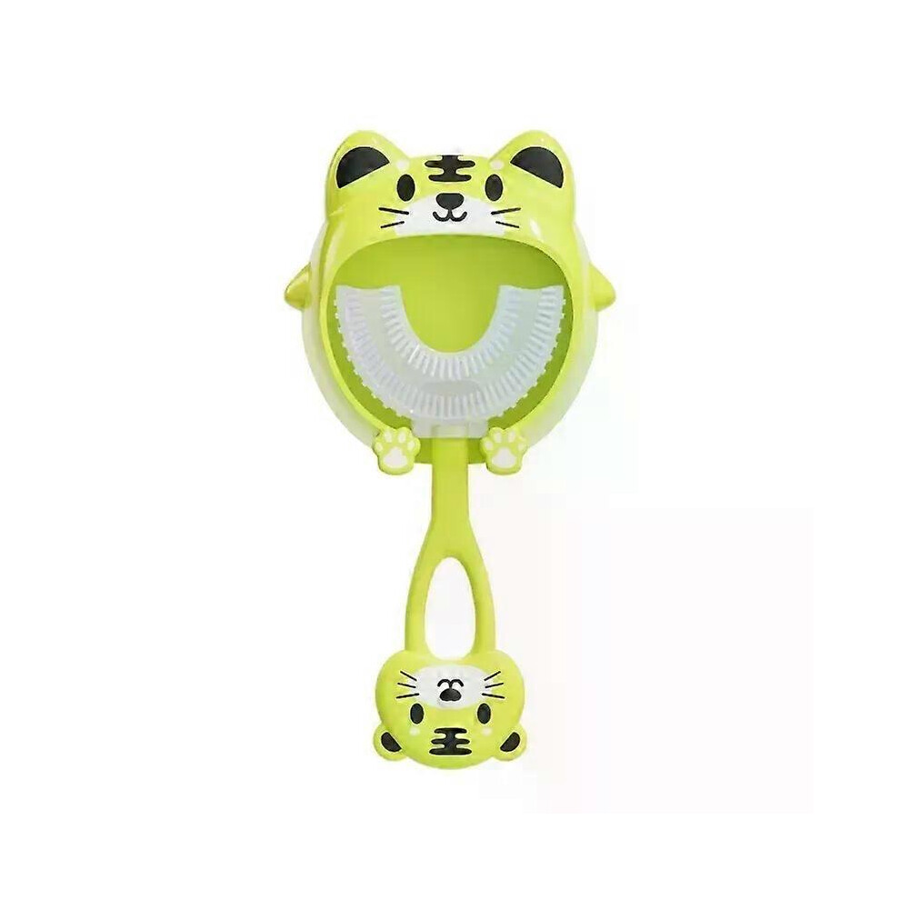 Kikidex (2, One Size) Kids Toothbrushes Children 360 Degree U Shaped Teeth Brush Oral Care Cleaning Brush Cartoon Silicone Toothbrush