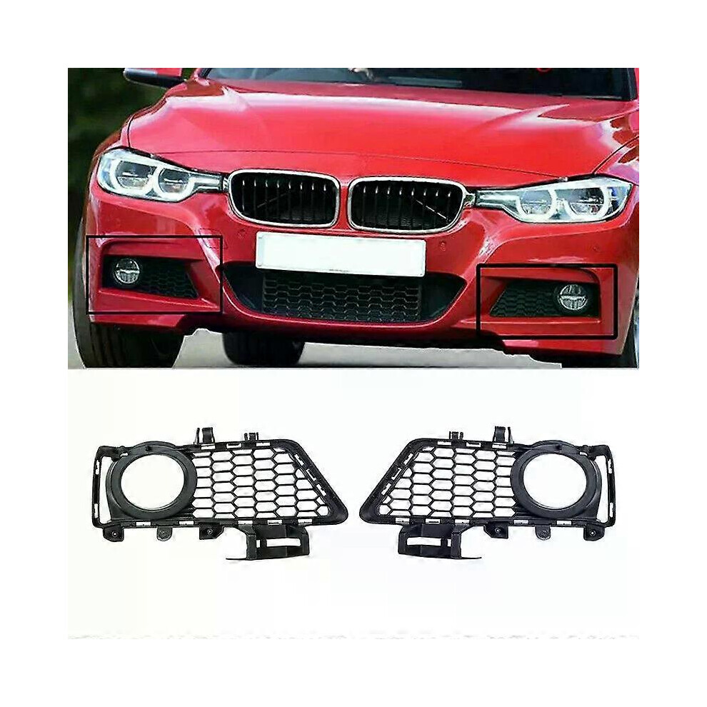 (As Show, One Size) Front Bumper Lower Fog Grille Compatible For - 3 Series F30 F31 Lci M-Sport 2011+ Light 4909775391015