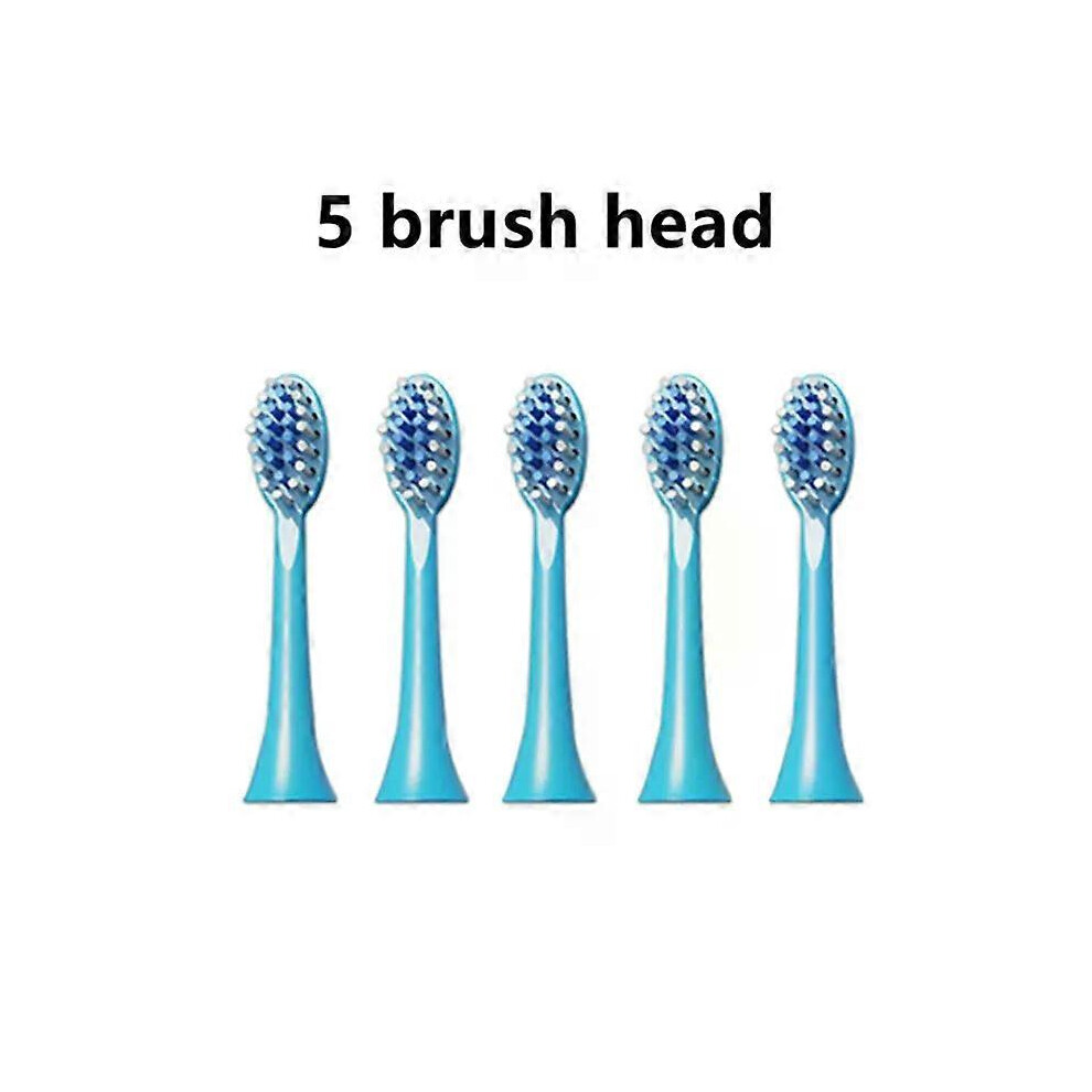 (Blue 5 head only, One size) Sonic Children Electric Toothbrush Rechargeable Colorful Cartoon Brush For Kids Automatic IPX7 Waterproof With Replacemen-image-OPC-PHJ2WSJ-NEW