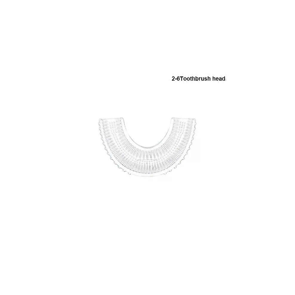 (2-6 years old pink, One size) Children U-shaped Electric Toothbrush 360 Degrees Smart Cartoon Kids silicone Toothbrush Automatic Rechargeable Sonic T-image-OPC-PHJ2XRQ-NEW