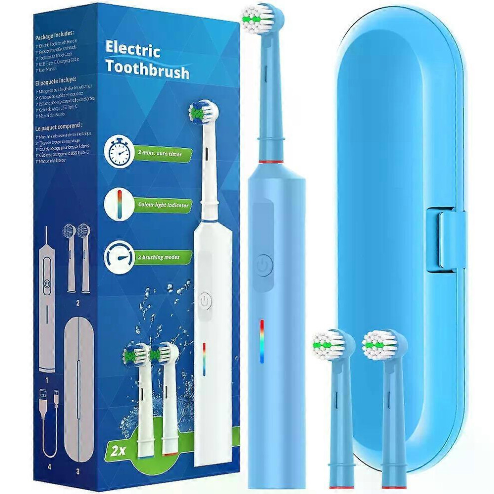 Kikidex Pink (, One Size) Intelligent Rotating Electric Toothbrush, Rechargeable Rotary Toothbrushes Compatible With Oral B Braun Replacement Brush Heads