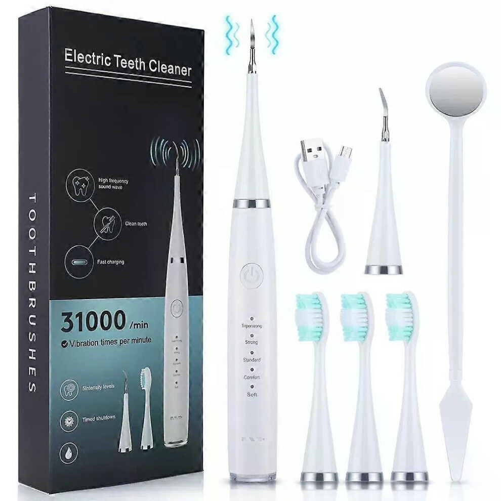 (green, One size) Portable New Electric Dental Cleaner Beauty Tooth Removal Stone And Toothbru 2-in-1 Smart Dental Cleaner Electric Toothbrush Set-image-OPC-PHJ2XYB-NEW