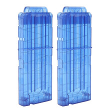 (As show, One size) 2pcs Plastic Magazine Clip 12 Dart Quick Reload Clip for Soft Shot Shooting Toys Shock Proof Soft Shot Darts Clips