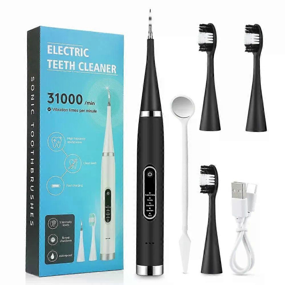 Kikidex White ( With Tools A, One Size) Sonic Electric Toothbrush Teeth Ning Kit Tooth Ner Calculus Plaque Tartar Remover Tools Cleaner Stain Oral Ca