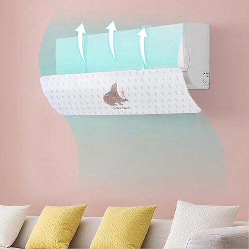 (As show, One size) Household Air Conditioner Cold Wind Shield Cover Deflector Baffle Board Adjustable Angle 1