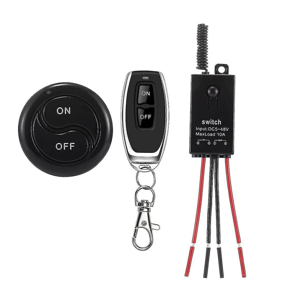 (As Show, One Size) 433Mhz Wireless Remote Control Switch,Dc12v/24V/48V/72V 40A Relay Rf Switch With 328Ft Long Range R-M 4909775565775