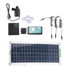 (As show, One size) 50W Solar Water Pump DC12V 800L/H Low Noise Solar Water Fountain Pump Garden Family Water Fountain Irrigation Pump RV
