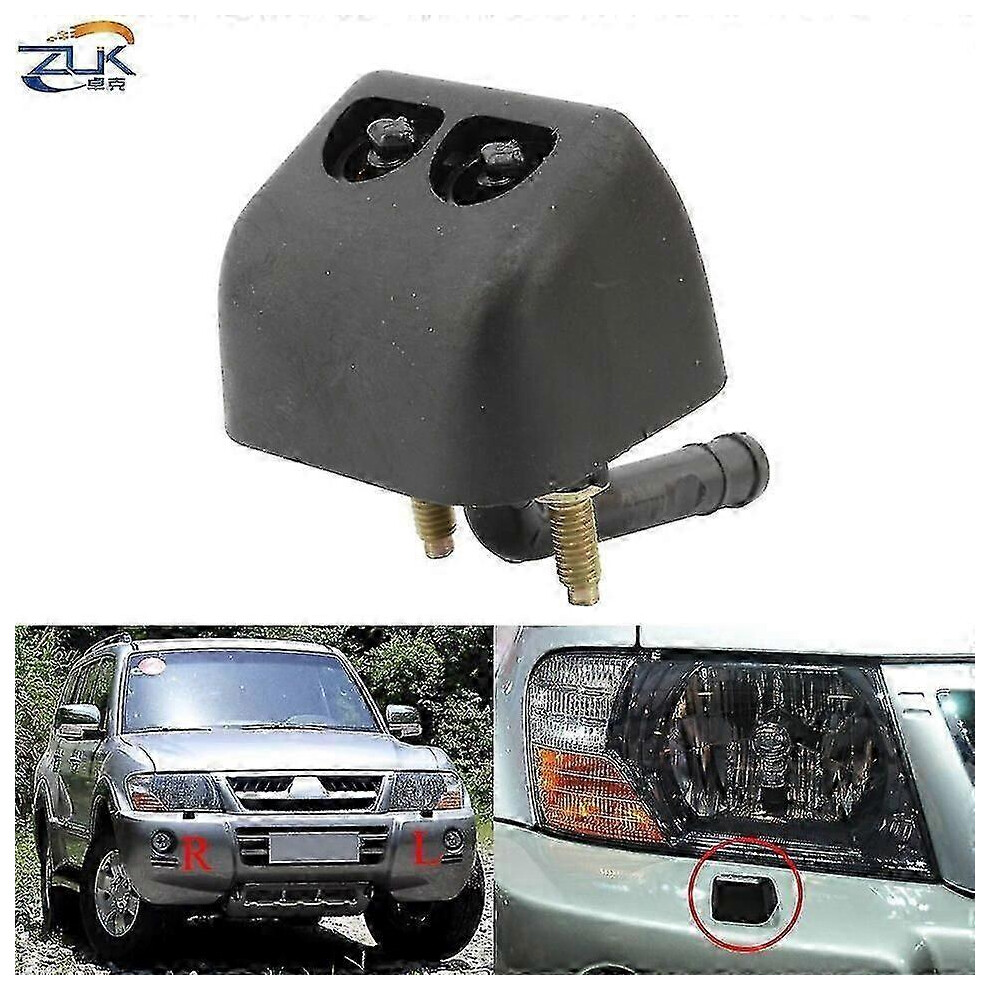 (As Show, One Size) Front Bumper Headlamp Headlight Washer Nozzle Jet For Mitsubishi Pajero Montero Shogun Mk3 Facelift V73 V75 V77 2003-2006 4909775347272