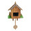 Wall Clock,Wood Cuckoo Clock,Retro Nordic Style,Brown 9
