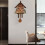 Wall Clock,Wood Cuckoo Clock,Retro Nordic Style,Brown 6