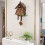 Wall Clock,Wood Cuckoo Clock,Retro Nordic Style,Brown 4