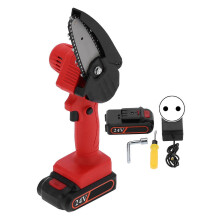 (As show, One size) Mini Electric Chainsaw Charging Mode Woodworking Garden Trimming Tools FYD003 Red AC110240VEU Plug