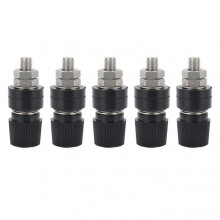 5pcs M8 Terminal Post Nickel Plated Brass Inverter Terminal Connector for Welding MachineryBlack