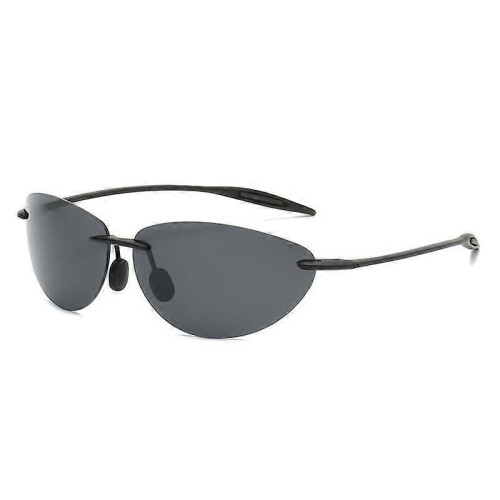 Stylish Frameless Polarized Sunglasses for Men, Lightweight Driving Glasses