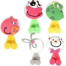 Lot de 5 porte brosses dents antibactriens animaux avec ventouse