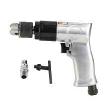 (As show, One size) 3/8" 1800rpm High Speed Pneumatic Drill Reversible Rotation Air Drill Tool for Hole Drilling