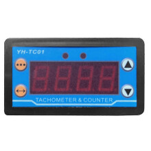(As show, One size) YH-TC01 Digital Tachometer High-Accurancy LED Digital Display Motor Speed Meter With Hall Sensor Motor Speed Detector
