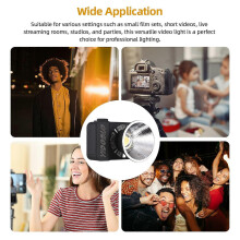 (As show, One size) YIDOBLO Mini Bi-Color Video Light 100W COB Photography Light 2700K-7500K Dimmable 10 FX Effects APP Control with Reflector for Portrait/Product/Weddin
