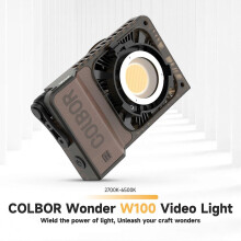 (As show, One size) COLBOR W100 Pocket LED Video Light 100W Photography Fill Light 2700K-6500K Dimmable APP Control for Vlog Live Streaming Video Recording
